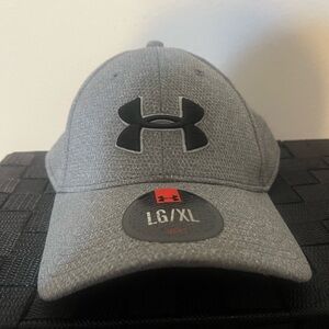 Under Armour Heather Gray Cap with Black Logo